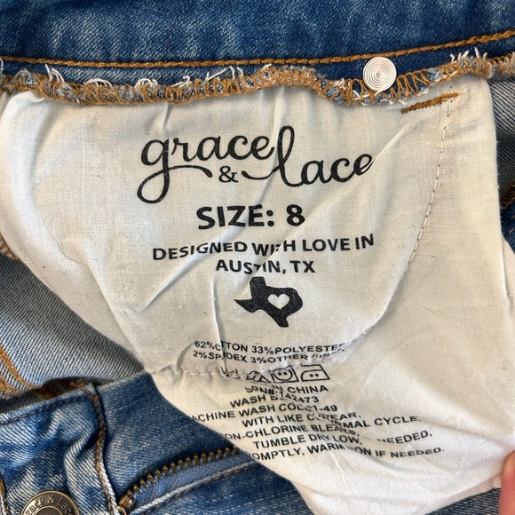 Grace & Lace Denim Jeans in Light Blue - Picture 5 of 5